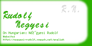 rudolf negyesi business card